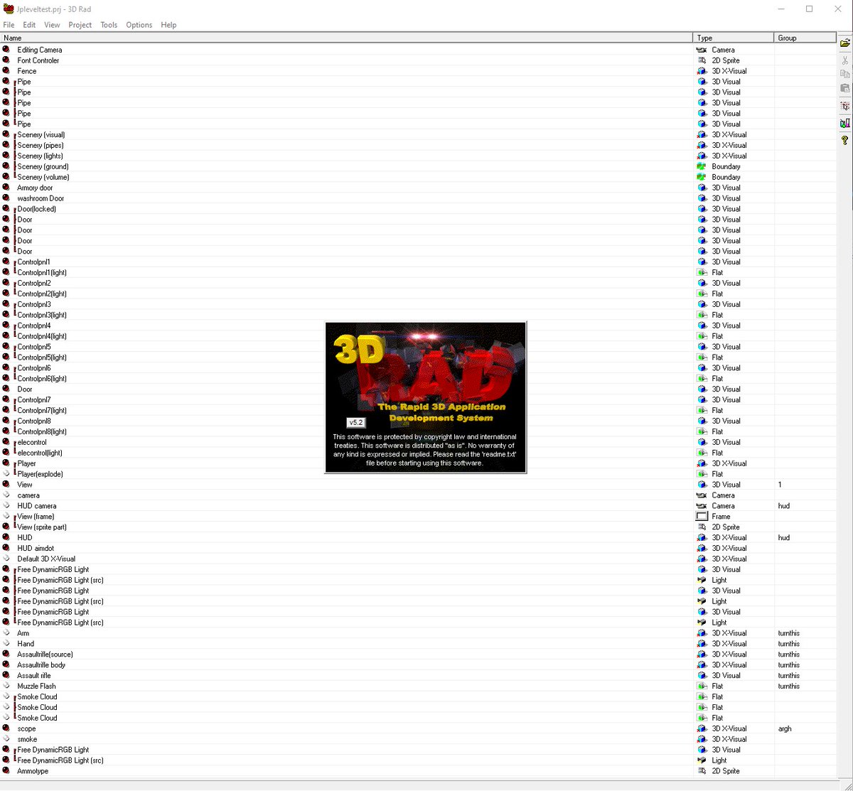 TrueAlexraptor's tweet photo. @BeanJuiceStudio A bit of both really. 

When I was a kid in the early 90/00's my mom bought me a lifetime license for an engine called 3DRad, that I played around with for years.

But it was much later, as an adult, that i studied gamedev at uni for 3 years and became a real programmer. https://t.co/5pFGROjEvt