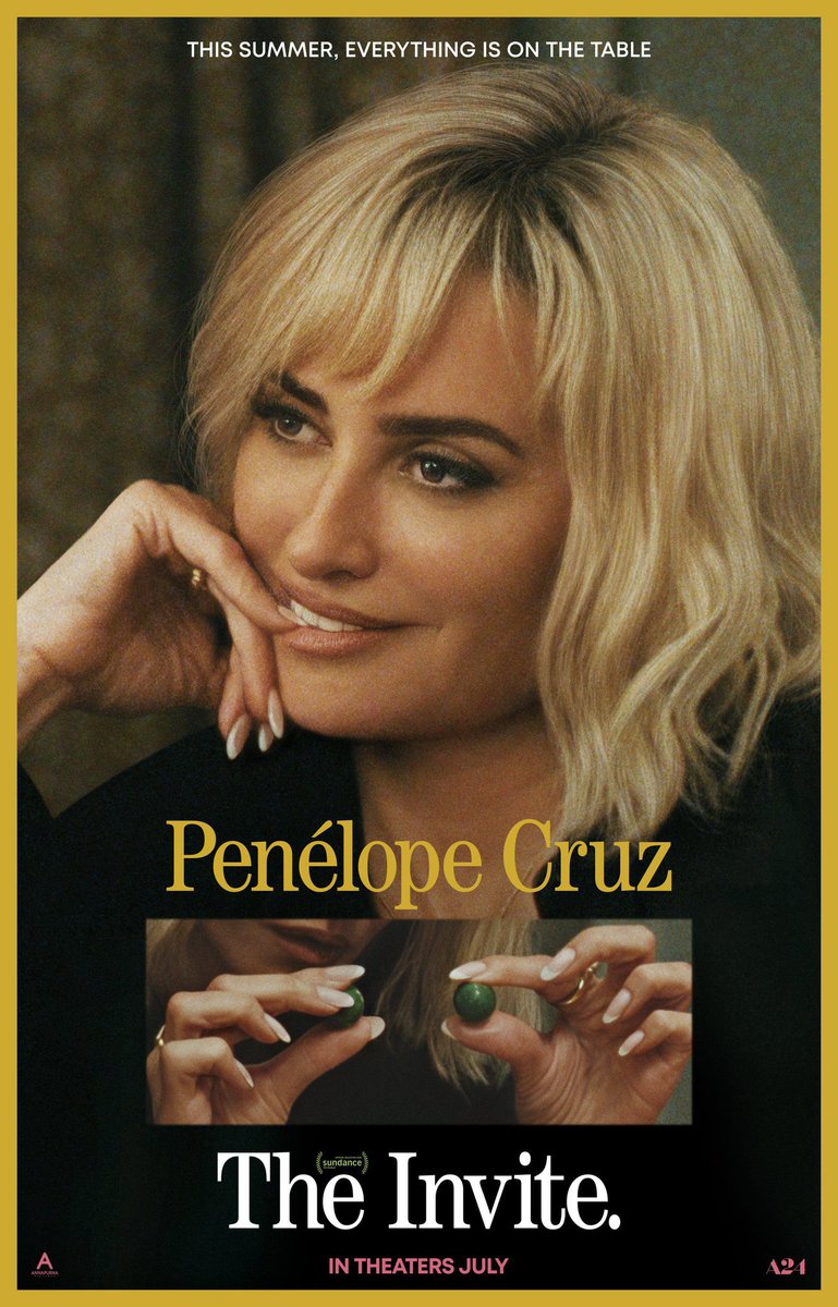 FilmUpdates's tweet photo. Penélope Cruz and Edward Norton in new character posters for ‘THE INVITE.’

In select theaters June 26, everywhere July 10. https://t.co/huYtzuq0u4