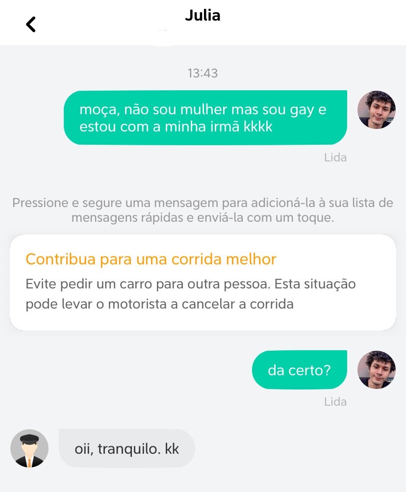 paramorzao's tweet photo. ai peguei um 99pop hj que era só pra mulheres kkk nós gays tbm somos um pouco mulher https://t.co/YuCzIUwHWd