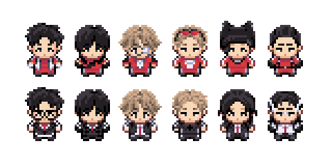 hyolks's tweet photo. [xdinary heroes] the sprites i made for this project!!! :'D bean is so incredible....... https://t.co/fqc5CSqDct