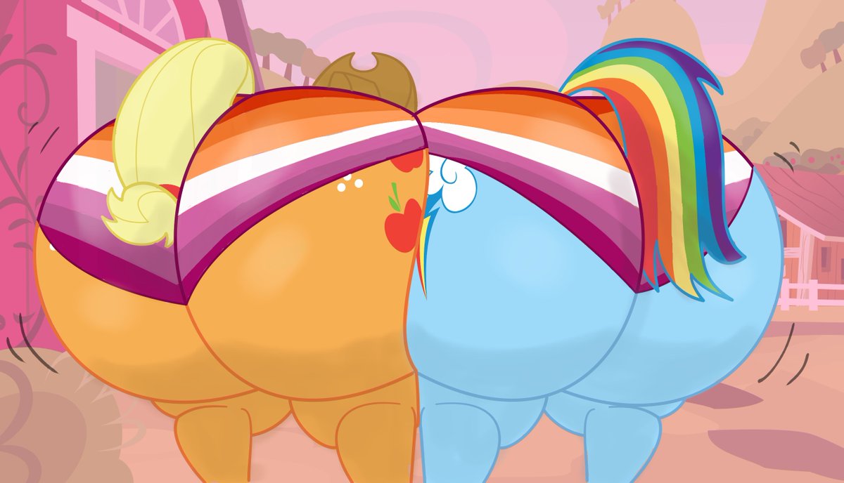 Freedoomfrot's tweet photo. okay this idea looked way better in my head before i doodled it . happy pride regardless though from the resident lesbian ponies!!!!!!!!!!!!! https://t.co/VXViVN1Pl1