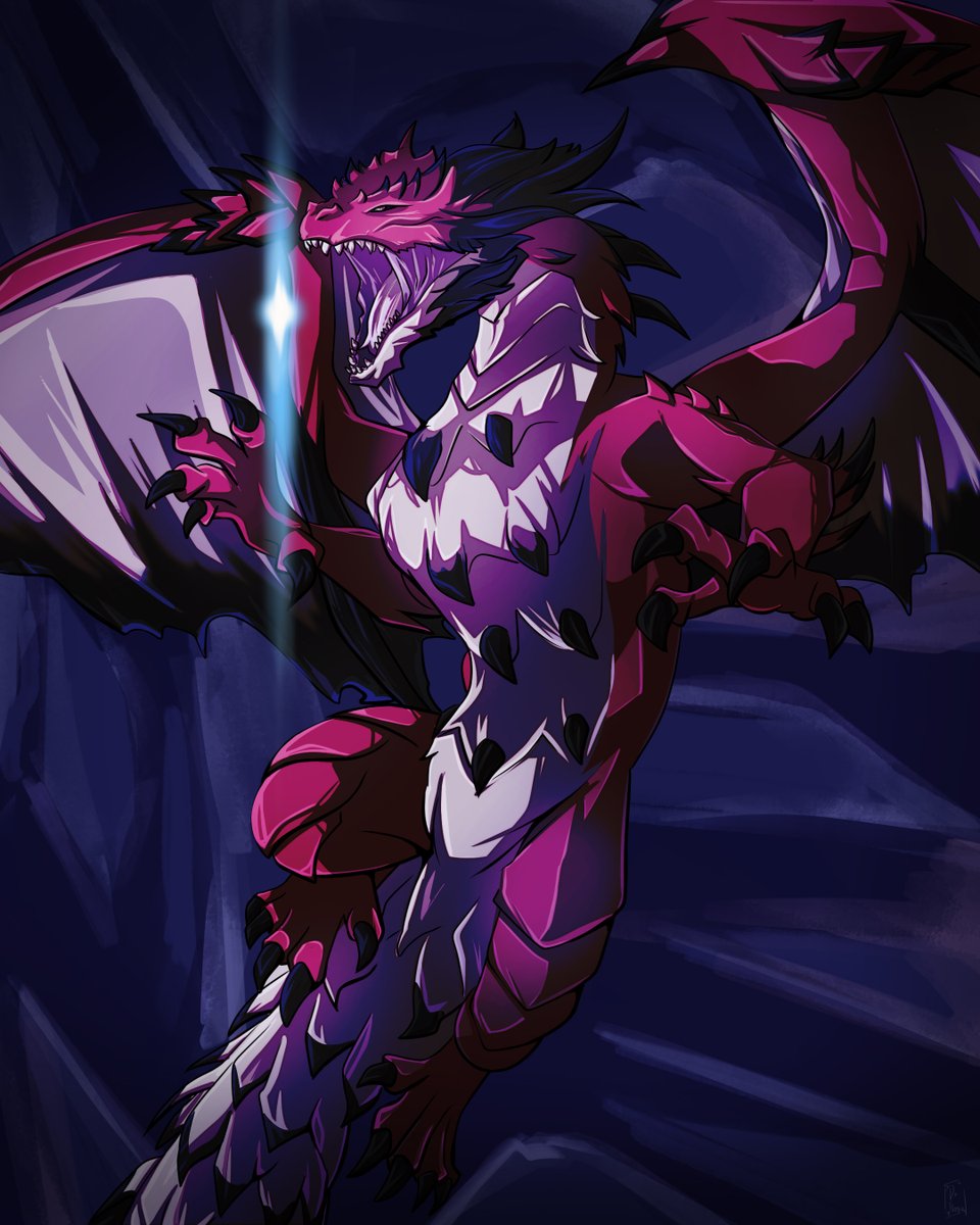 dr_neque_art's tweet photo. Safi'jiiva about to cart some guys
commission for @MartyMecFli
Shading dragons take time but it's so satisfying #MonsterHunter #MonsterHunterWorld #MHWorld https://t.co/SgHVFsaDz9
