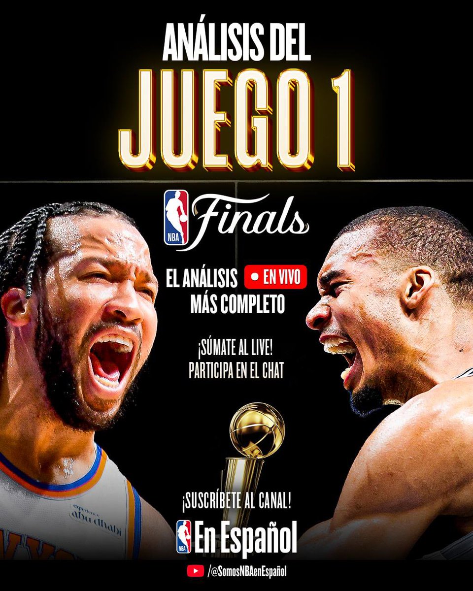 jiimejime's tweet photo. Los esperamos con @leomargo y @leocarranza99 en el canal de YT de NBA en español este miércoles con la previa y análisis post juego 1 @spurs @nyknicks con enlaces hasta San Antonio 🏀 #NBAFinals 

https://t.co/gnyTsWvDj6

@NBAMEX @NBALatam https://t.co/My6XfEACmW