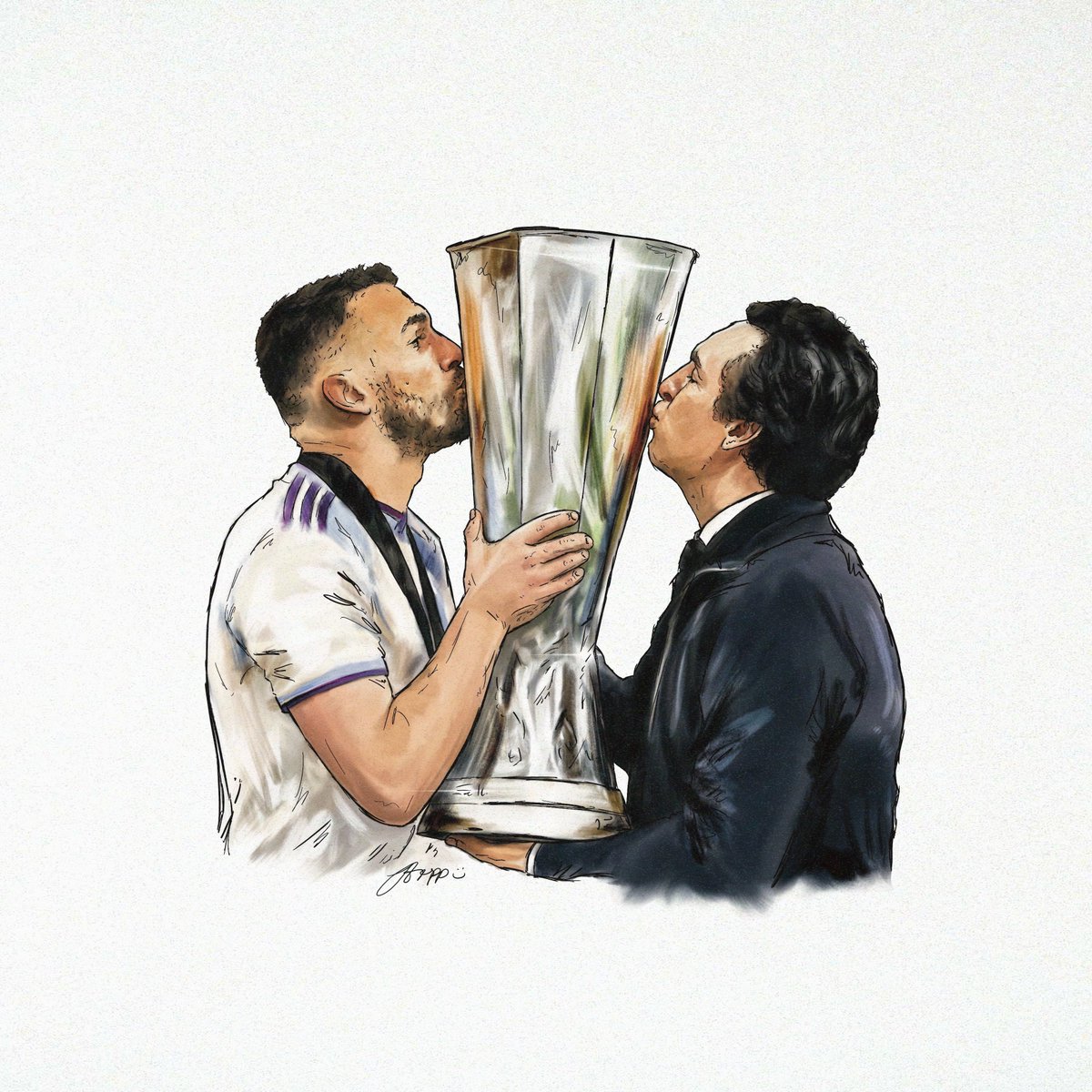 jodielouiseart's tweet photo. The gaffer and the captain 🏆✨ https://t.co/3nm5NEREZC