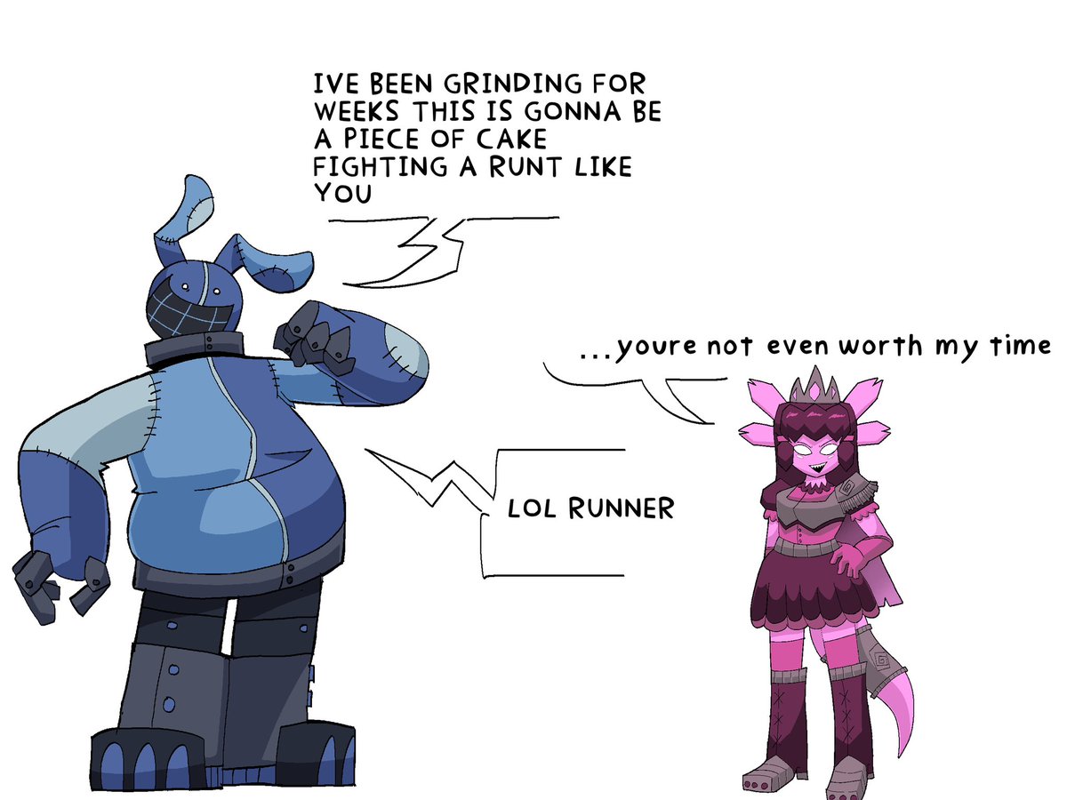 oryni_osome's tweet photo. BLEMISH THINKS THIS WORLD IS AN ONLINE RPG

#PROJECTDUZII https://t.co/y7KKm4V94Q