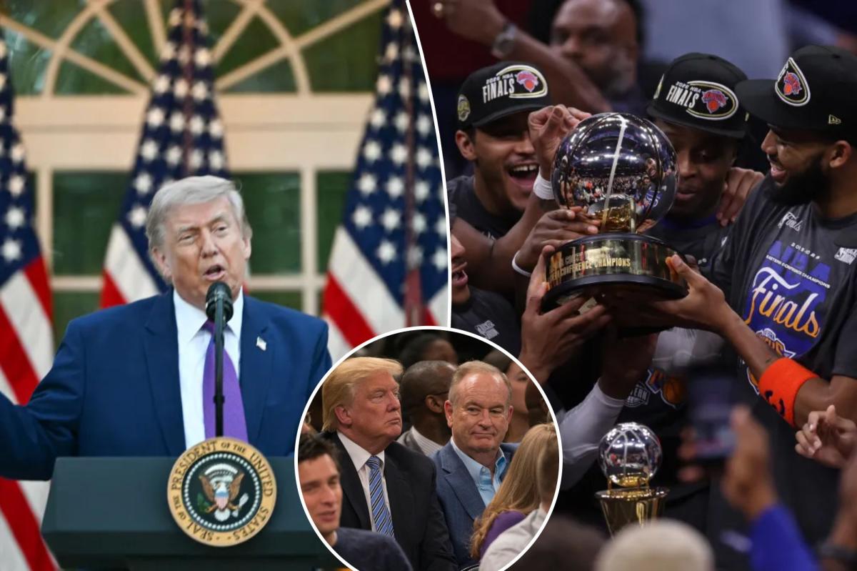 nypostsports's tweet photo. President Trump plans to attend Game 3 at MSG as Knicks host first NBA Finals contest in 27 years https://t.co/uuvNIITmj9 https://t.co/Q0JaA1BUri