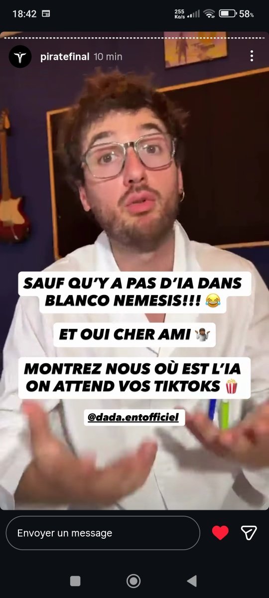 banks8379621913's tweet photo. Pour les bouffons de haters qui pensaient que Blanco est de l'IA 🤡😂😂😂😂 https://t.co/PFy38DmtQk