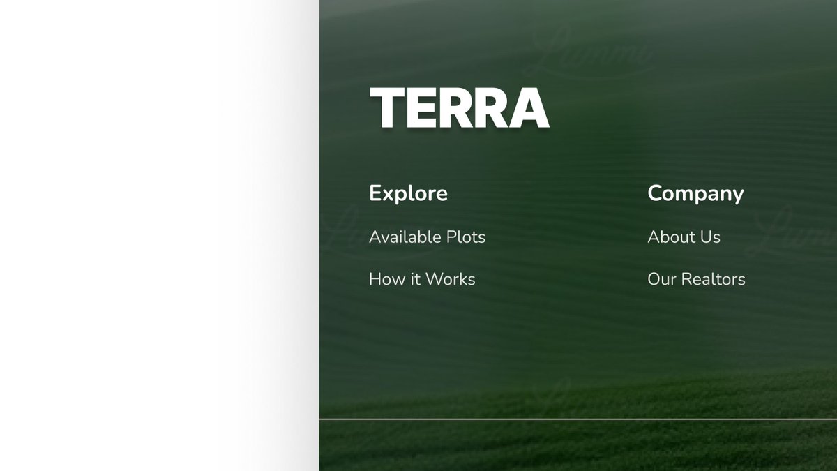 Razthedesigner's tweet photo. Clean, clear footer section designed for a real estate project https://t.co/98Q8BkCwVb