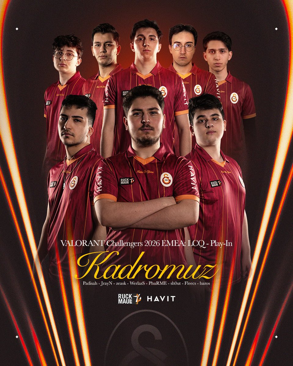 GSEsports's tweet photo. VALORANT Challengers 2026 EMEA: Last Chance Qualifier - Play-In turnuvasında mücadele edecek kadromuz! 🦁 https://t.co/FC9FoEqrK7