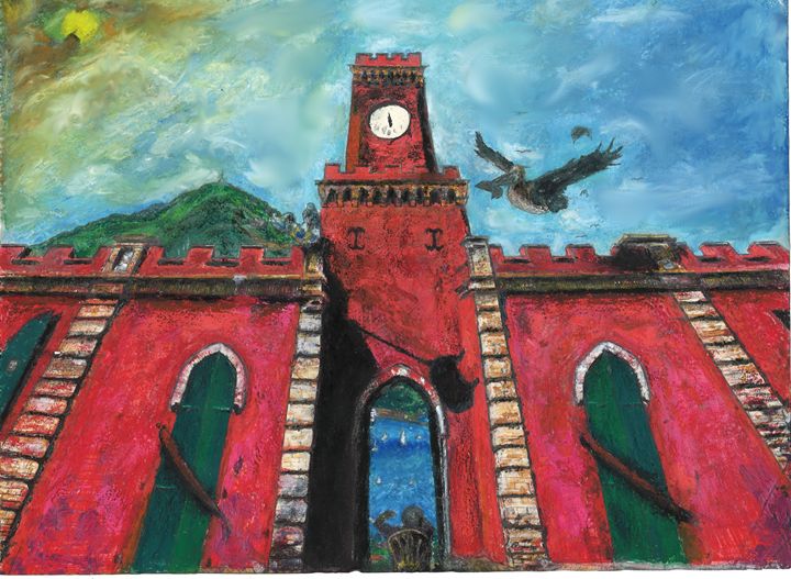 RealAjdesignz's tweet photo. Art of the Day! "Fort Christian Center.". Buy at: https://t.co/4N6PFRP9cr https://t.co/6JeTDyOKRc