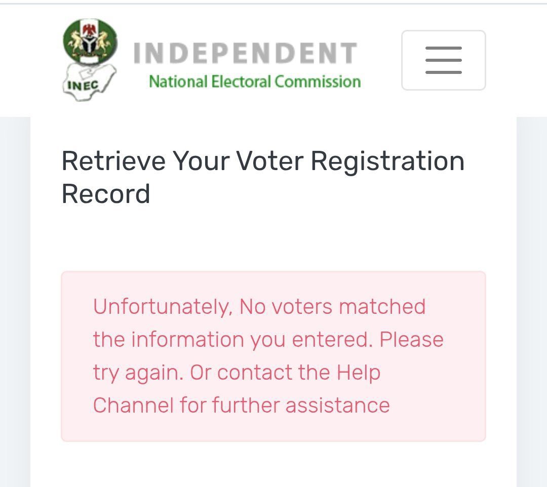 drkenon2's tweet photo. Would Nigerians watch while this happens? INEC is both erasing &amp; blocking new registrations. This is unacceptable @inecnigeria https://t.co/BgWV9onoP2