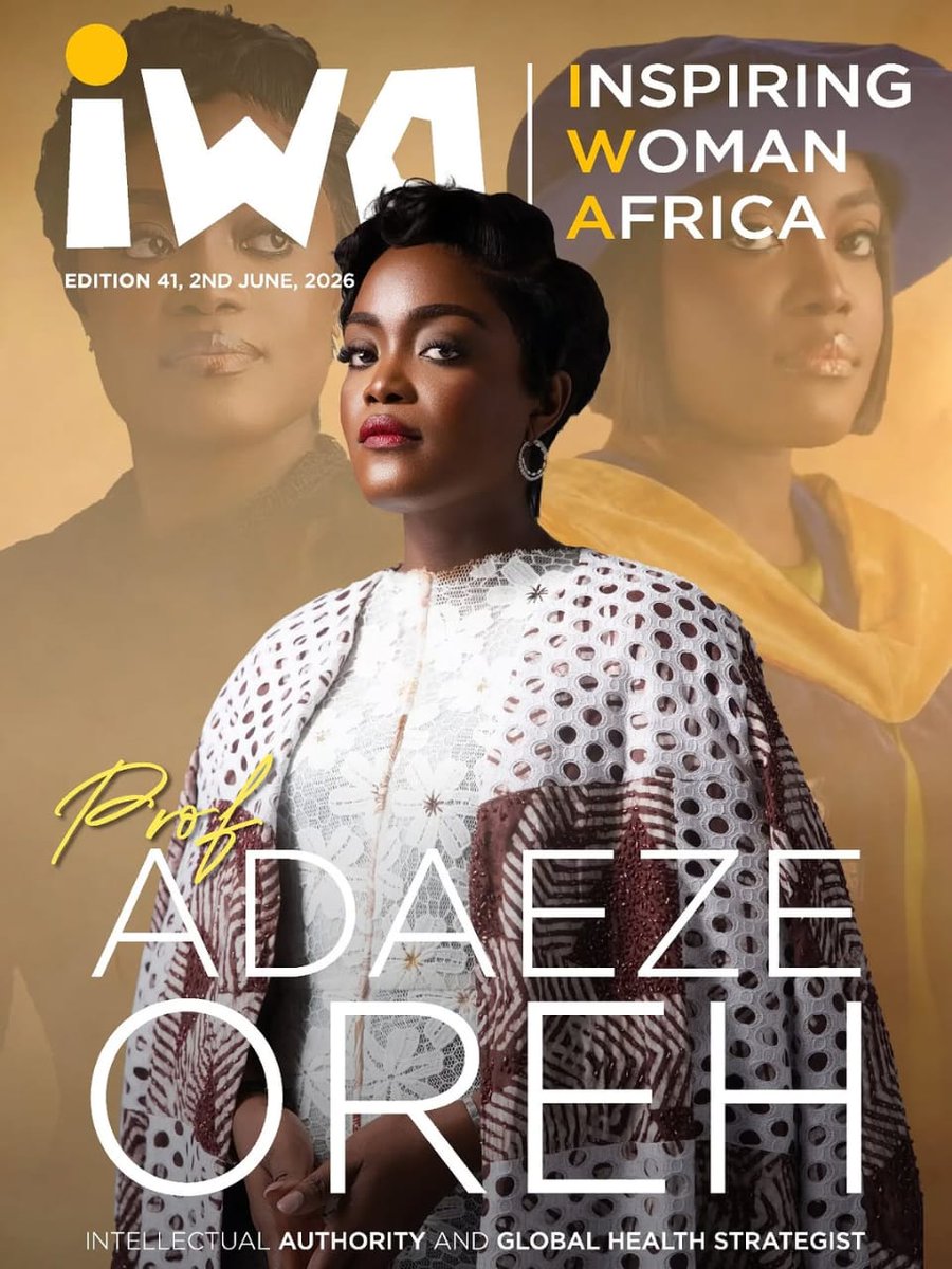 Adaeze_Oreh's tweet photo. Featured on the Cover of Inspiring Woman Africa
I am honoured to be featured on the cover of Inspiring Woman Africa Magazine's latest edition and to share my first major interview since leaving public office as Commissioner for Health, Rivers State.

In this candid and extensive conversation, I reflect on a journey that has spanned medicine, academia, public service, health policy, research, and global health leadership. More importantly, I discuss the lessons, challenges, and opportunities that continue to shape my commitment to improving health outcomes across Africa.

The interview explores:
-Transforming healthcare systems and expanding access to quality care
-Leading reforms and innovations in Rivers State's health sector
-The critical role of research, data, and evidence-based policymaking
-Blood safety, public health, and healthcare financing in Africa
-My transition from public office back into academia, research, and global health leadership
-Personal lessons on resilience, excellence, purpose, and service

As I enter this new chapter, I remain committed to advancing conversations and actions that strengthen healthcare systems, empower communities, and inspire the next generation of leaders.

My sincere appreciation to Inspiring Woman Africa for this thoughtful feature and for providing a platform that celebrates African women creating meaningful impact.

I invite you to read the full interview and share your thoughts.
🔗 Read the full feature here: https://t.co/3Gj4KwWPl3

#InspiringWomanAfrica #CoverFeature #AdaezeOreh #GlobalHealth #HealthLeadership #PublicHealth #HealthcareTransformation #WomenInLeadership #HealthPolicy #Research #ThoughtLeadership #Africa #Leadership #Impact #HealthSystemsStrengthening