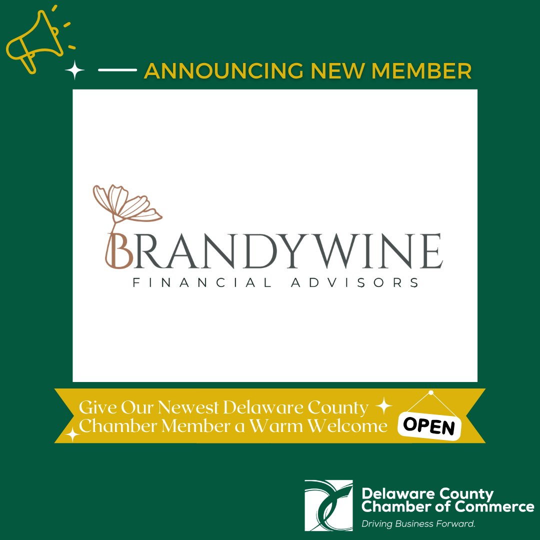 DelcoChamber's tweet photo. Let's welcome Brandywine Financial Advisors, LLC to the Delco Chamber!
"Our mission is to help you grow your wealth by building a strong financial foundation; Focused on earning your trust &amp; providing clear guidance."
https://t.co/IHiXOPSqAS
#delcobiz #delcopa #newmember https://t.co/MNXnR9YMgS