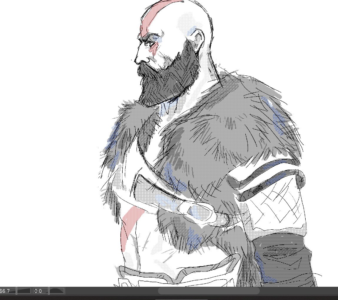 maxineprix's tweet photo. some old god of war doodles https://t.co/gntU60bcQI