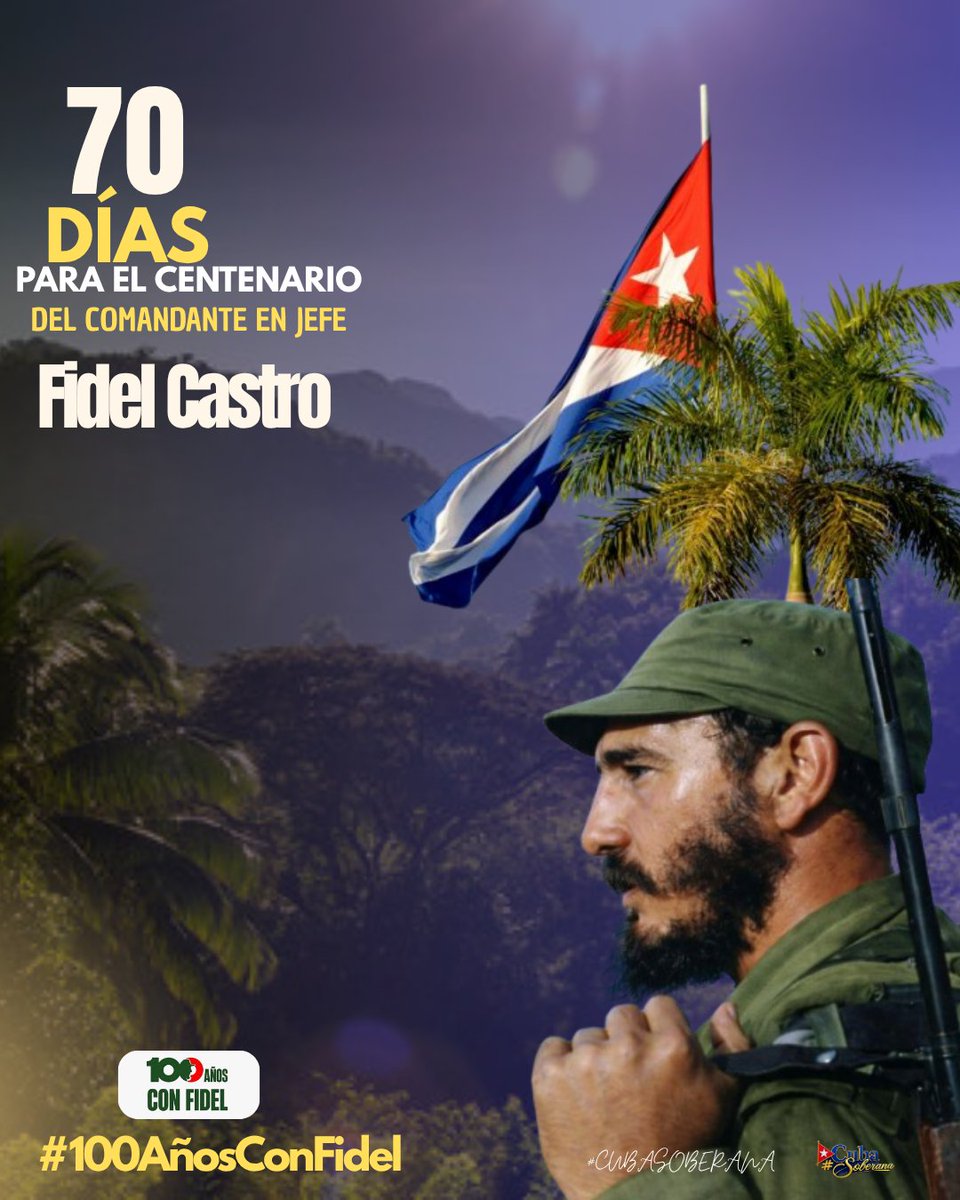 CubaSoberana02's tweet photo. “Sin cultura no hay libertad posible”.
Fidel defendió siempre la educación y la conciencia como pilares de la nación. A 70 días de su centenario, su legado sigue vivo.
#100AñosconFidel https://t.co/gFibO8k2Ba