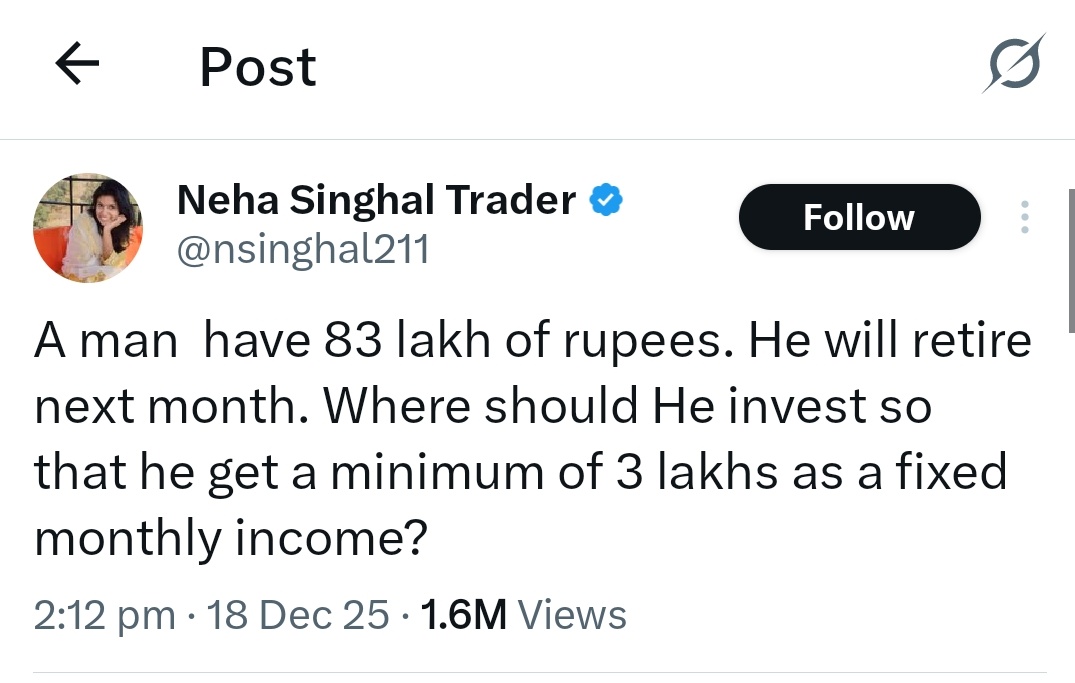 sachya2002's tweet photo. Ye uncle har saal retire hote aur har baar unke paas 83 Lakh hi hote hai, na badhte hai na kam hote 😸 https://t.co/JLWz5fo5LM