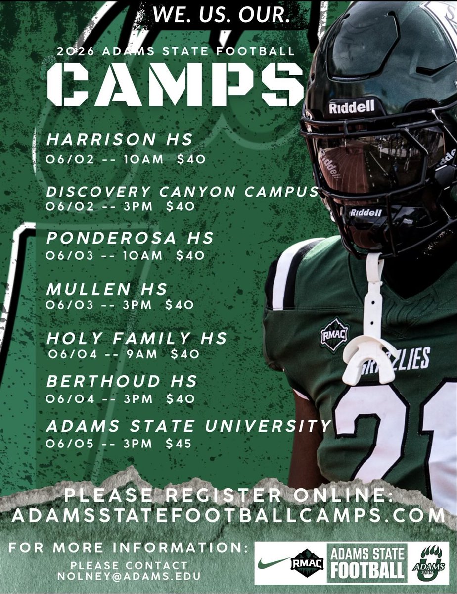 SawyerEHaley's tweet photo. Thanks @Coach_Kizewski for the camp invite! I am super excited to compete and meet the coaching staff tomorrow!!

@asugrizzliesfb @mohi_football https://t.co/MuD5ubo0yi