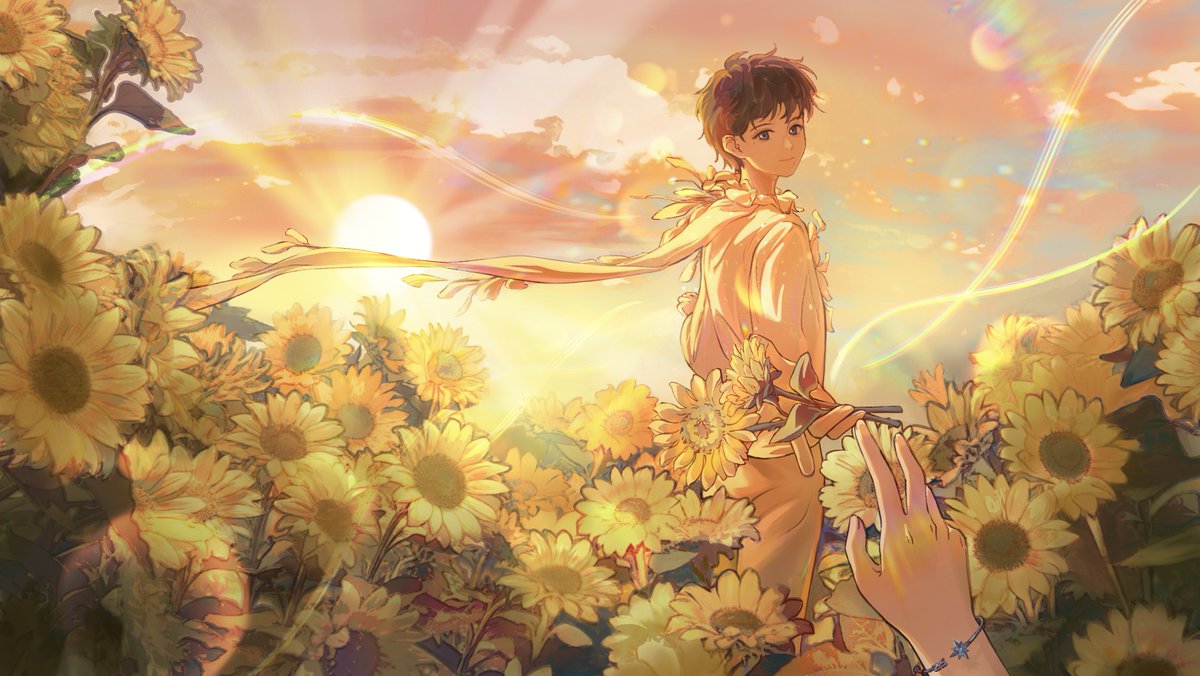 Invincible0904's tweet photo. Commision
Sunflowers at sunset &amp; Teenager😌
#VGenComm #artmoots #絵柄が好みっていう人にフォローされたい #COMMISIONS https://t.co/wY1TmIH3Ko