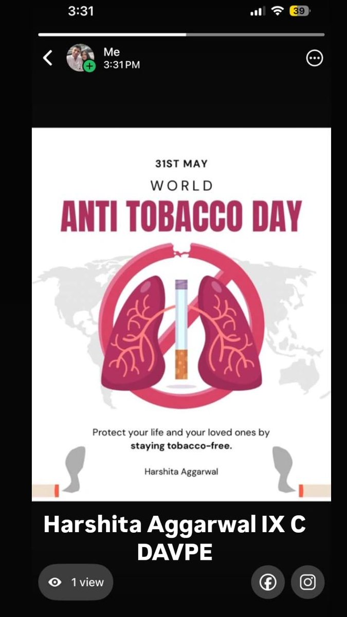 DavpeSchool's tweet photo. Under guidance of Principal Ms Sonia Malik school observed World No Tobacco Day (WNTD) 2026 on 31 May 2026 with adminstration of Digital Anti Tobacco pledge campaign.@Rotary3011 @RIDistrict3011 @3011interact @NEP2020 @SDG2030 @peopleofaction https://t.co/IwJg0YfJ6b
