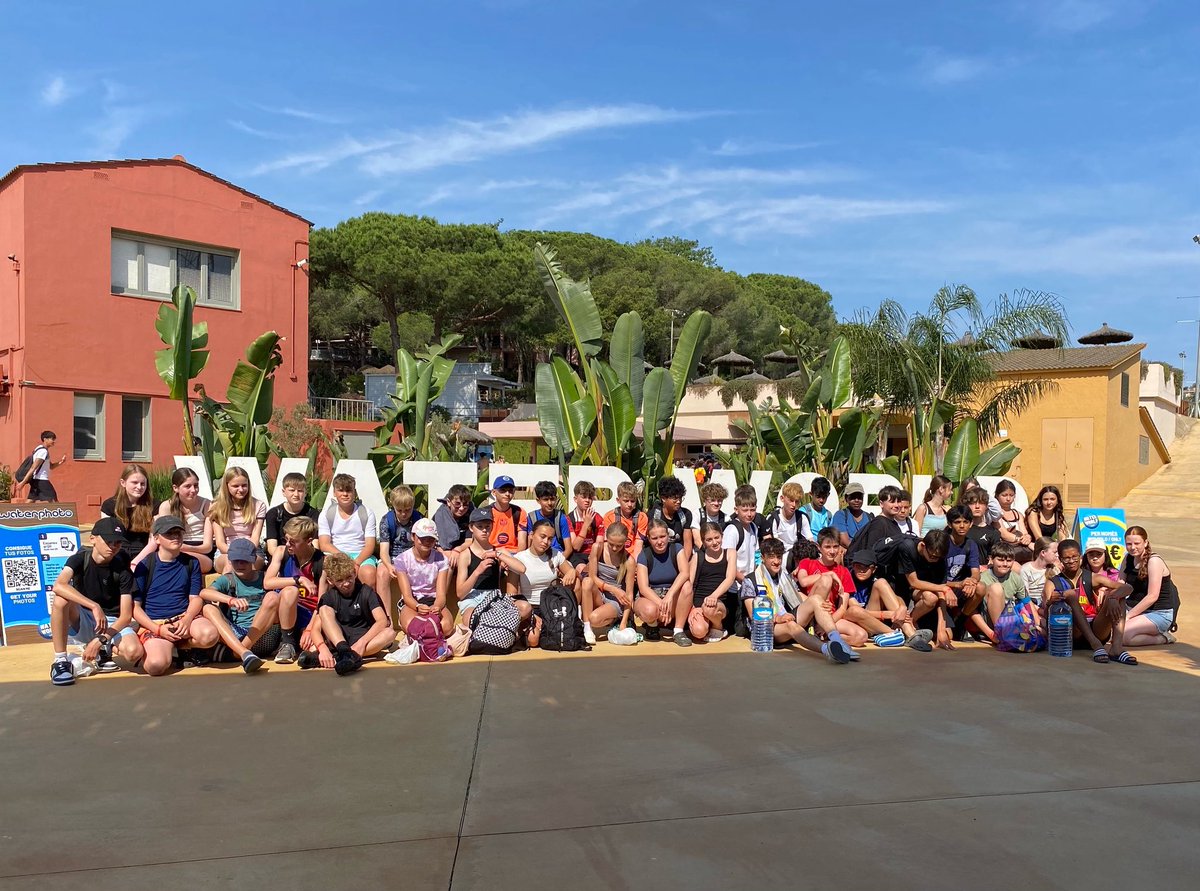 StRomerosCS's tweet photo. 🌞🇪🇸The Catalonia cultural part of the tour is almost complete, and now it’s time for the day our students have been eagerly anticipating — a visit to Water World in Lloret de Mar! 💦🎢

We’re incredibly proud of how well the students have conducted themselves. #Waterworld https://t.co/QajqIFPsvk