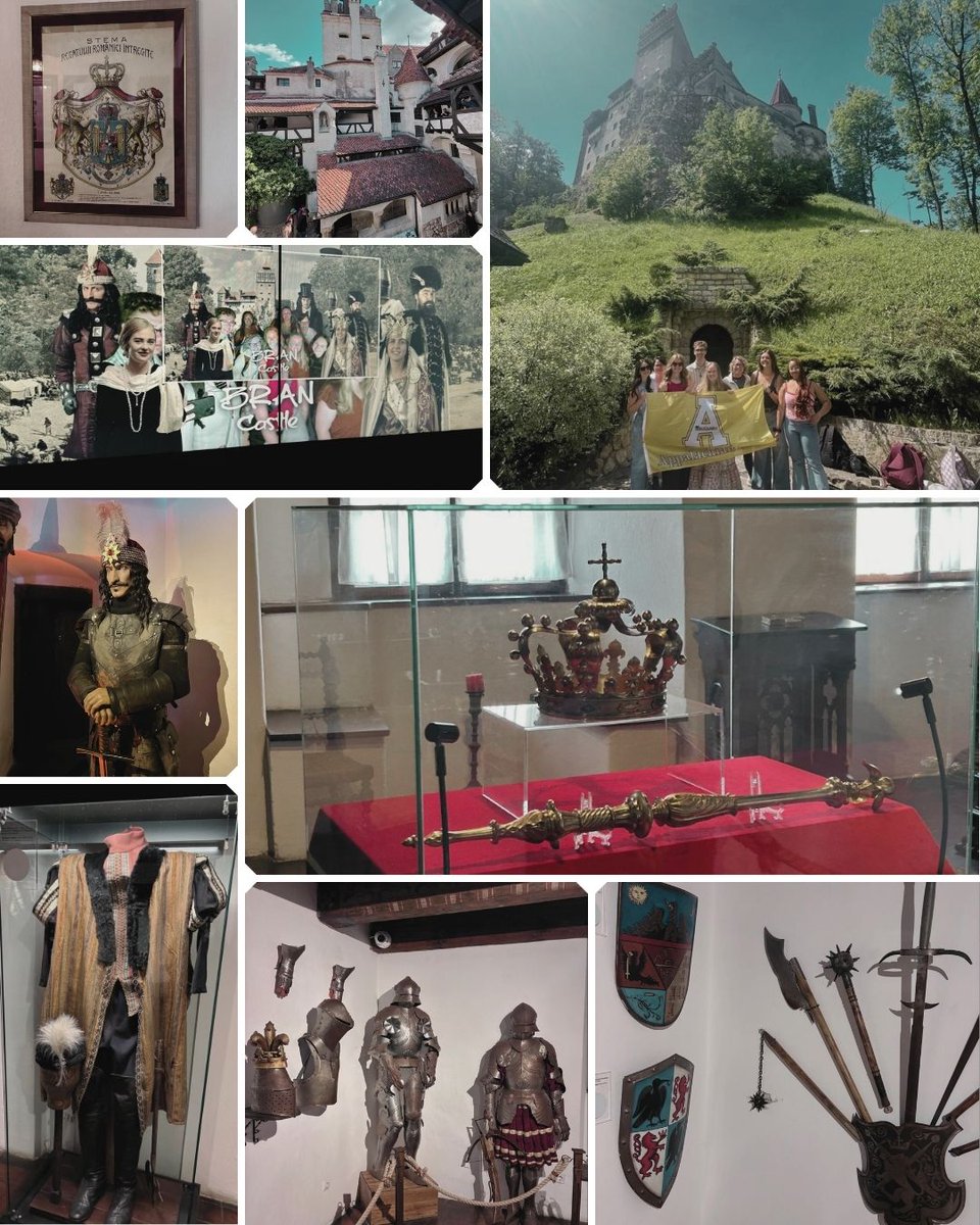 AppstateRCOE's tweet photo. Our students spent the day at Bran Castle! Often linked to Dracula, the connection is more myth than history!

The most mesmerizing part of the castle is the story of Queen Maria, one of the most important figures in Romanian history!

What an amazing and exciting time they had! https://t.co/sc8YOIaMOK
