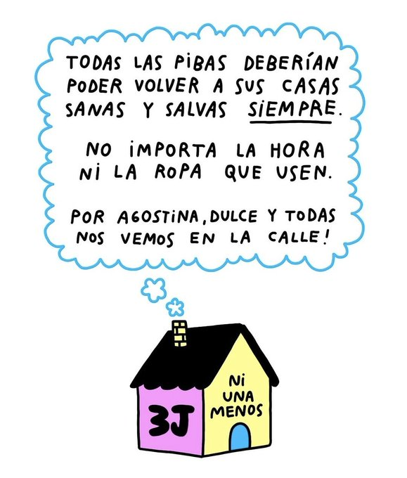 queridasok's tweet photo. #NiUnaMenos
#VivasNosQueremos
#Agostina

Ilustración: @tinapeacheok https://t.co/WXWnoz60lB