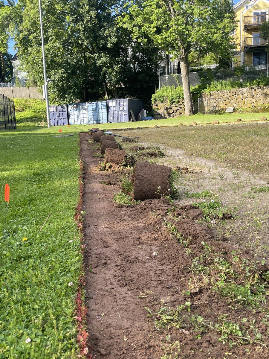 ProjectEvrGreen's tweet photo. The renovation of the baseball field at the Yawkey Boys and Girls Club of Roxbury is under way! Thanks to our partners @Scotts_MGro and @NE_STMA for their contributions to make this day a reality! @bgcboston https://t.co/9jy0rK7bG3
