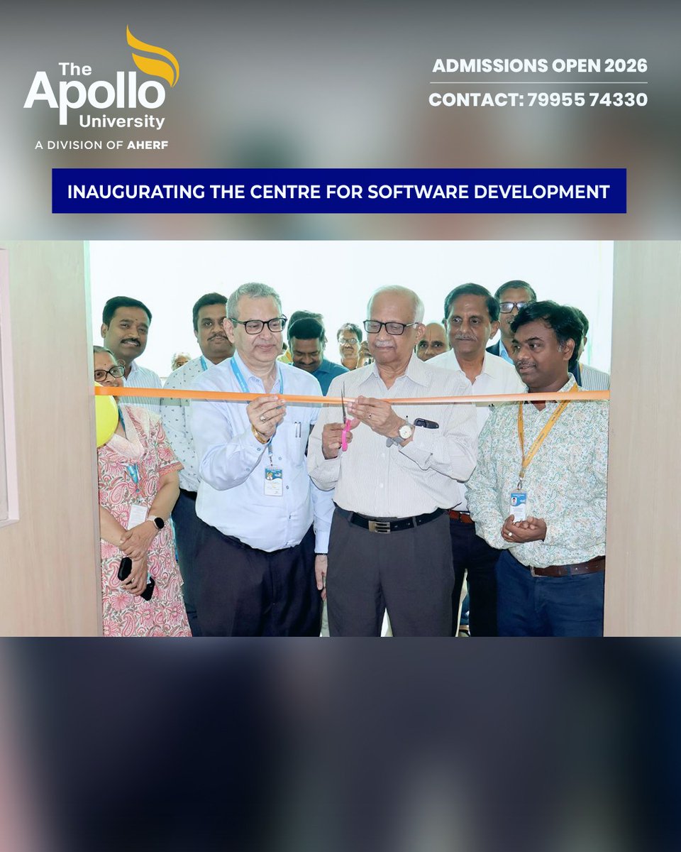 ApolloUniv's tweet photo. The Apollo University marked another step in strengthening hands-on learning and innovation with the inauguration of the Centre for Software Development and the Electronic Lab for the School of Technology on 30th May.
1/2 https://t.co/mmSovoi2D7