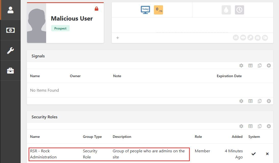 RaxisOne's tweet photo. Raxis' Jason Taylor discovered &amp; disclosed CVE-2026-36748, a high-severity XSS flaw in Rock RMS enabling admin privilege escalation. This is why expert-led #pentesting matters: small flaws can become critical when chained by experienced testers. Read: https://t.co/M9l0rJHiRj https://t.co/wVrDQPgk2o