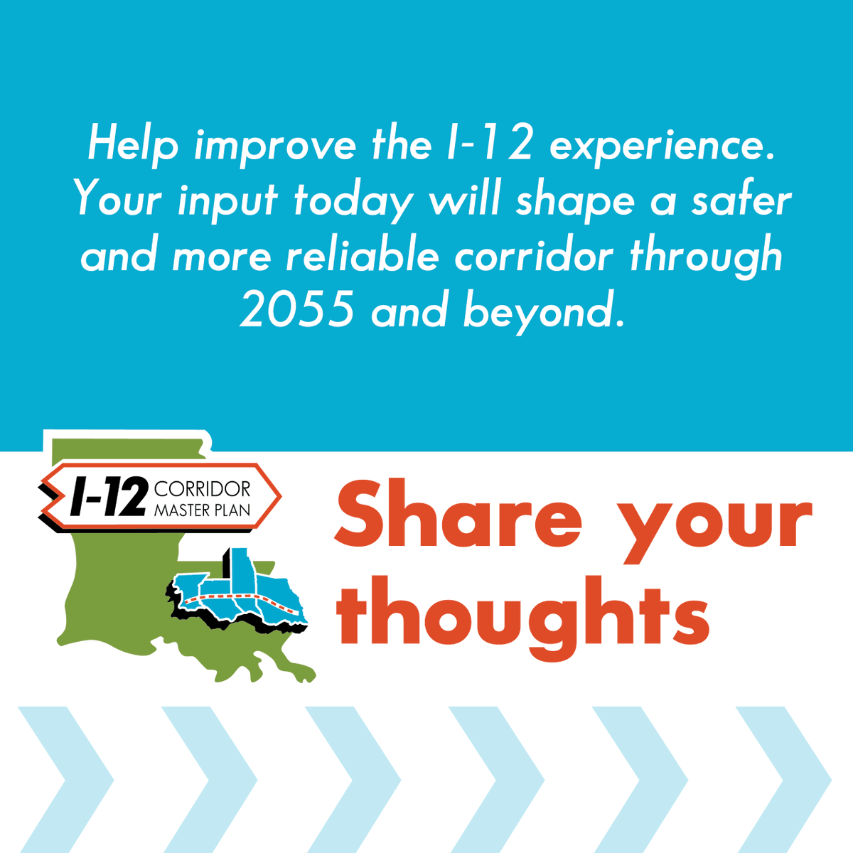 La_DOTD's tweet photo. Get involved by visiting the link below to share your experience traveling the I-12 Corridor. 

The information gathered through this survey will be used to identify key needs, evaluate potential strategies, and determine next steps for the corridor.
https://t.co/GAwrpYv0Jx https://t.co/kc8JbDlYrd