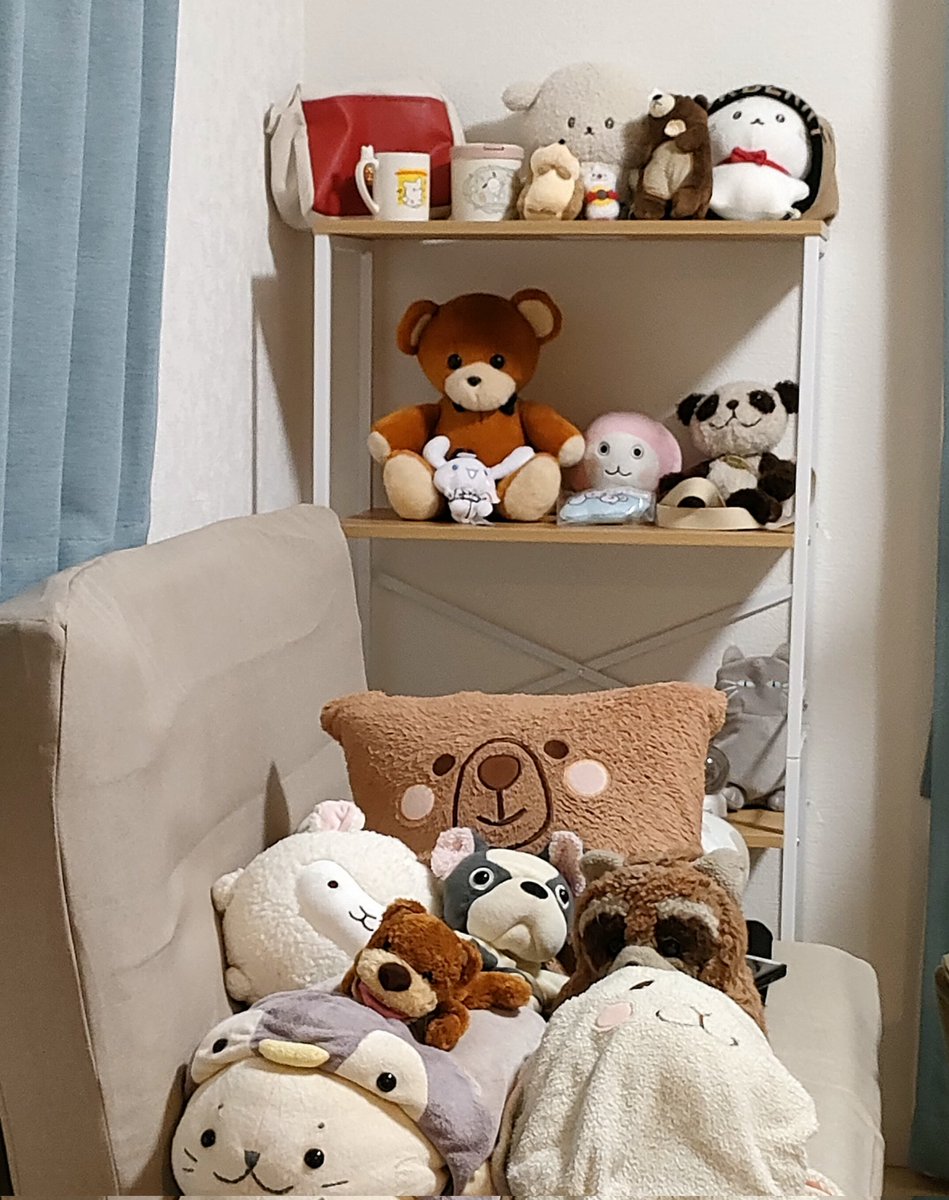 ketokko's tweet photo. リビングのぬい様達
（ゆきのしの部屋にはもっと居る） https://t.co/aemvYfzMC7