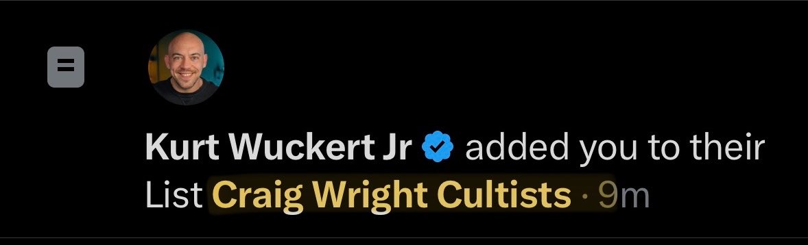 blingATL's tweet photo. Honored to be added to “Craig Wright Cultists” by retards like .@kurtwuckertjr a CCC.
Craig &amp; Calvin Cheerleader! 📣 
CSW is not Satoshi Nakamoto.
BSV is not Bitcoin, dumb dumb. https://t.co/eOEmB18Siv