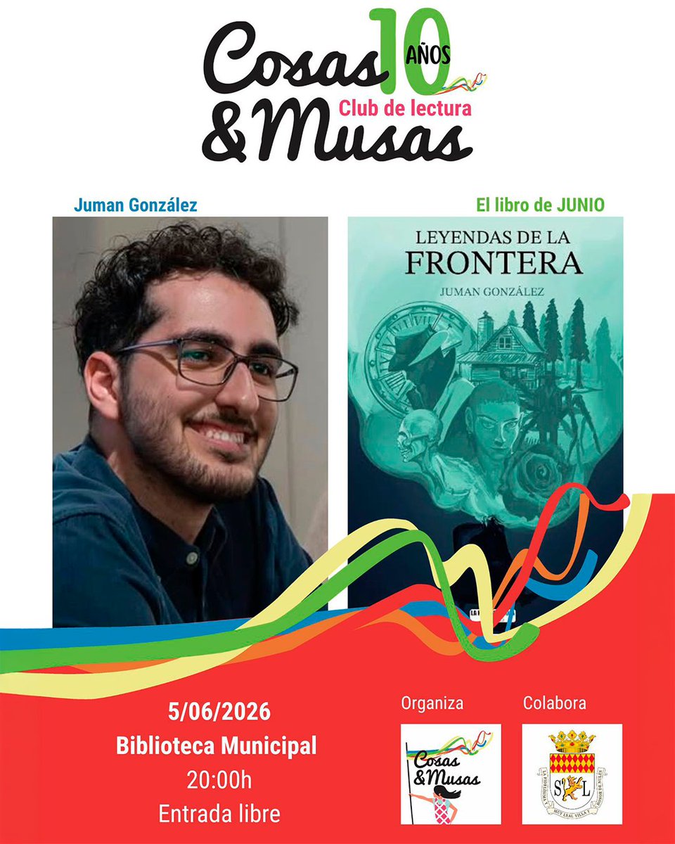 NulesInfo's tweet photo. 📚 El Club de lectura Cosas &amp; Musas celebra una nueva sesión con Juman González y su novela 'Leyendas de la frontera'. 

🗓️ Viernes 5 de junio
🕗 A las 20.00 h
📍 Biblioteca Municipal José Vte. Felip Monlleó

📲 Consulta todas las actividades en https://t.co/zDkk6mLJfy https://t.co/PqGTQ1pA0O