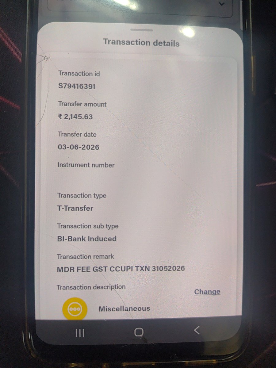 baldev13singh's tweet photo. @bankofbaroda @RBI @raghav_chadha @narendramodi @nsitharaman @DainikBhaskar @cartoonistnaqvi MDR FEE GST  का   शिकायत के OPTION मे नही है
सवाल सीधा सा है MDR FEE GST किस प्रतिशत पर लगाया जा रहा है? https://t.co/cVhSEtUAks