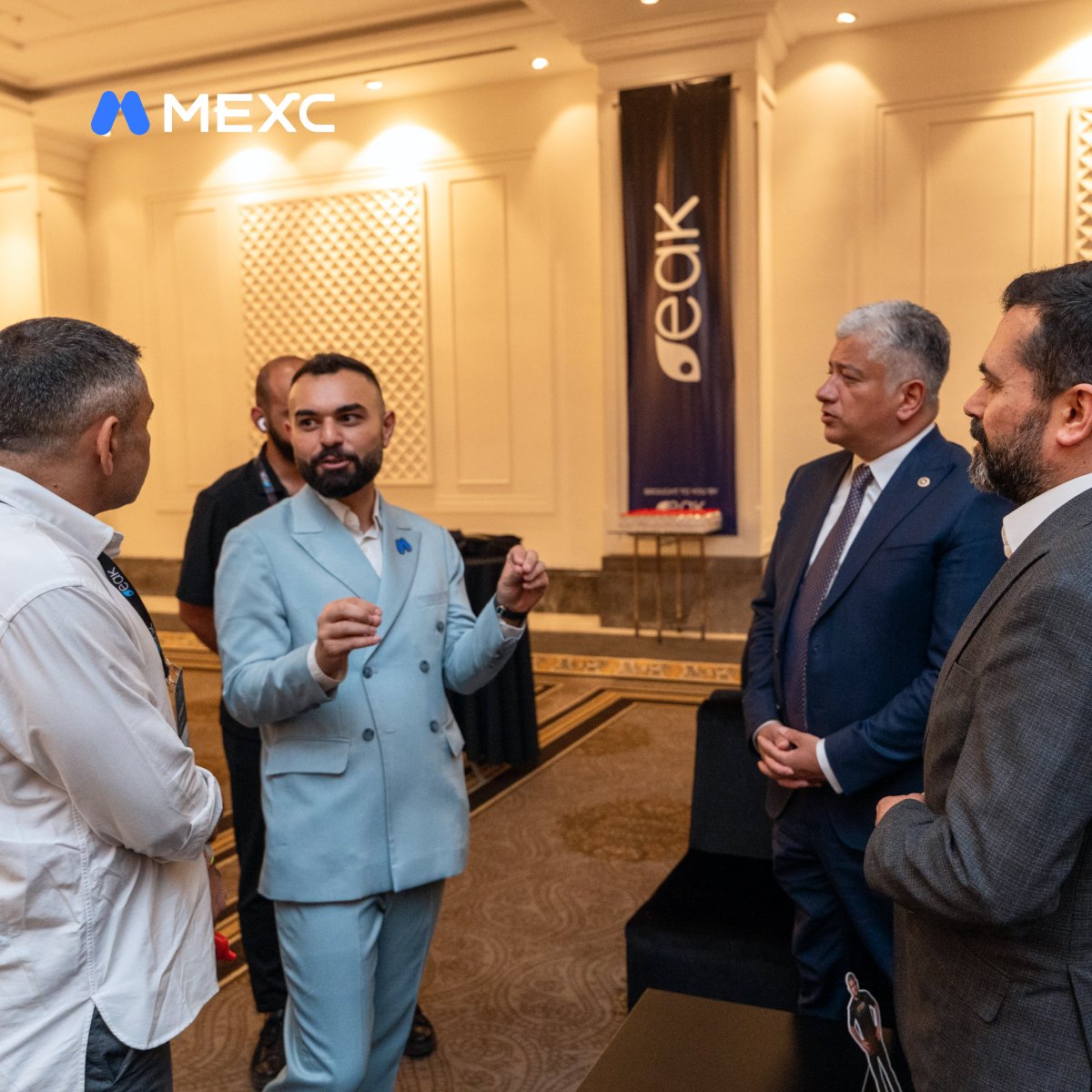 usithetalk's tweet photo. Great to be here with the @mexctrcom team and thrilled to speak at @IstanbulBlockWk on “From Fragmented Finance to Infinite Opportunities.”

The conversations here at #IBW reaffirmed that our industry is evolving at an unprecedented pace. Always inspiring to connect with so many builders shaping the future. 🔥

#MEXCEventRocks