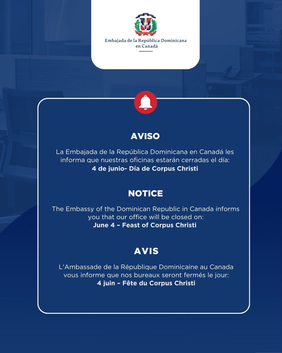 RDenCanada's tweet photo. 🚨Aviso / Notice / Avis🚨 https://t.co/cCOpdDUx6E