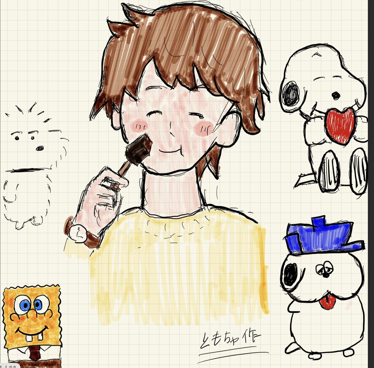 tomocha08's tweet photo. ぴの君の絵描いてみたー！ https://t.co/zNJAQcqyZZ