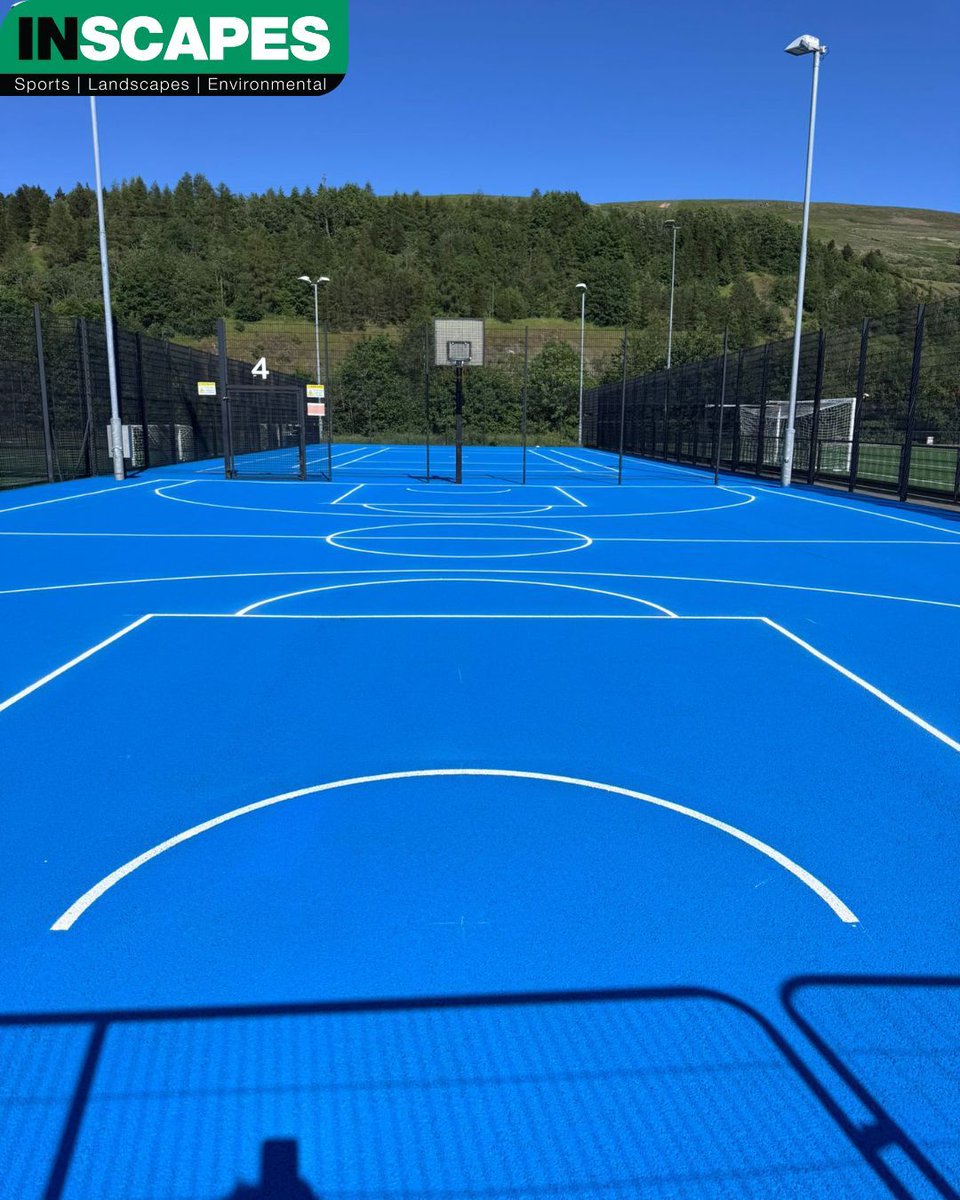 Inscapesonline's tweet photo. MUGA Refurbishment at Ebbw Vale Sports Centre 🏀🎾 

🛠️ 3G carpet removal
🏟️  New foundation and tarmac surface
🔒 Sports fencing
🏀 Basket ball hoop and board installation 
🎾 Tennis post sockets and nets
💡 Flood lighting https://t.co/aHgBO7eNMb