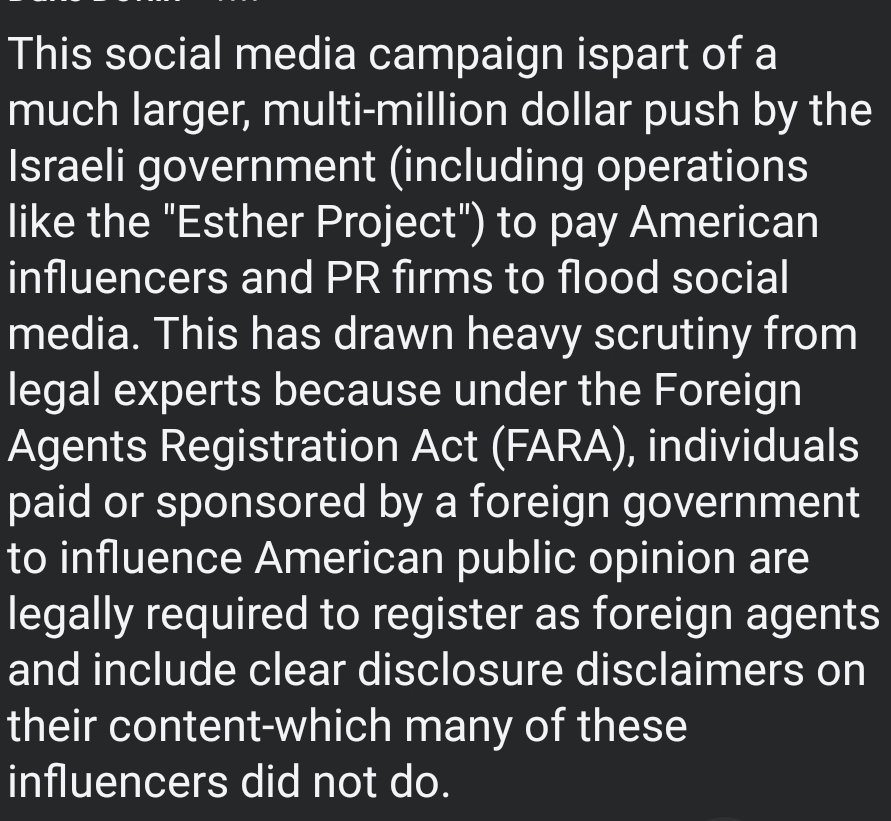 ObserveOrwell's tweet photo. @CurtisOsburn05 @catturd2 Hasbara money https://t.co/Daexcnt0iW