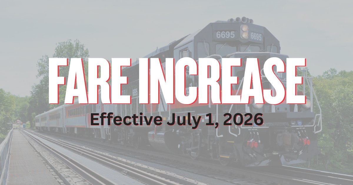 hartfordline's tweet photo. Starting July 1, 2026, fares on CTrail Hartford Line, CTrail Shore Line East, and Metro-North Railroad services in Connecticut will increase by approximately 5%.

➡️For the most up-to-date fare information, visit https://t.co/PE1YPtCiu8 https://t.co/V5hphbGeF7