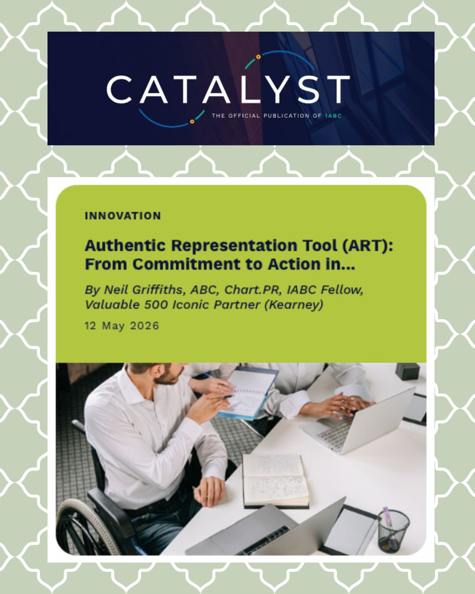 IABCDC's tweet photo. New from Catalyst:  

🔹 Authentic Representation Tool (ART): From Commitment to Action in Disability Inclusion
🔹 The 7 Cs of The New Communication Compass, Part I

Read more: https://t.co/GW4lQQDfi8

#IABC #IABCDC #IABCUSRegion #BusinessCommunication #StrategicCommunication https://t.co/eVQSwCv58g
