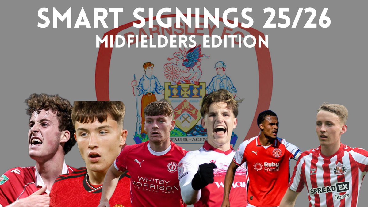 BarnsleyBreak's tweet photo. 🧵- Smart signings for Barnsley 26/27

Midfielders Edition👇

#barnsleyfc https://t.co/m8JPt4q0uU
