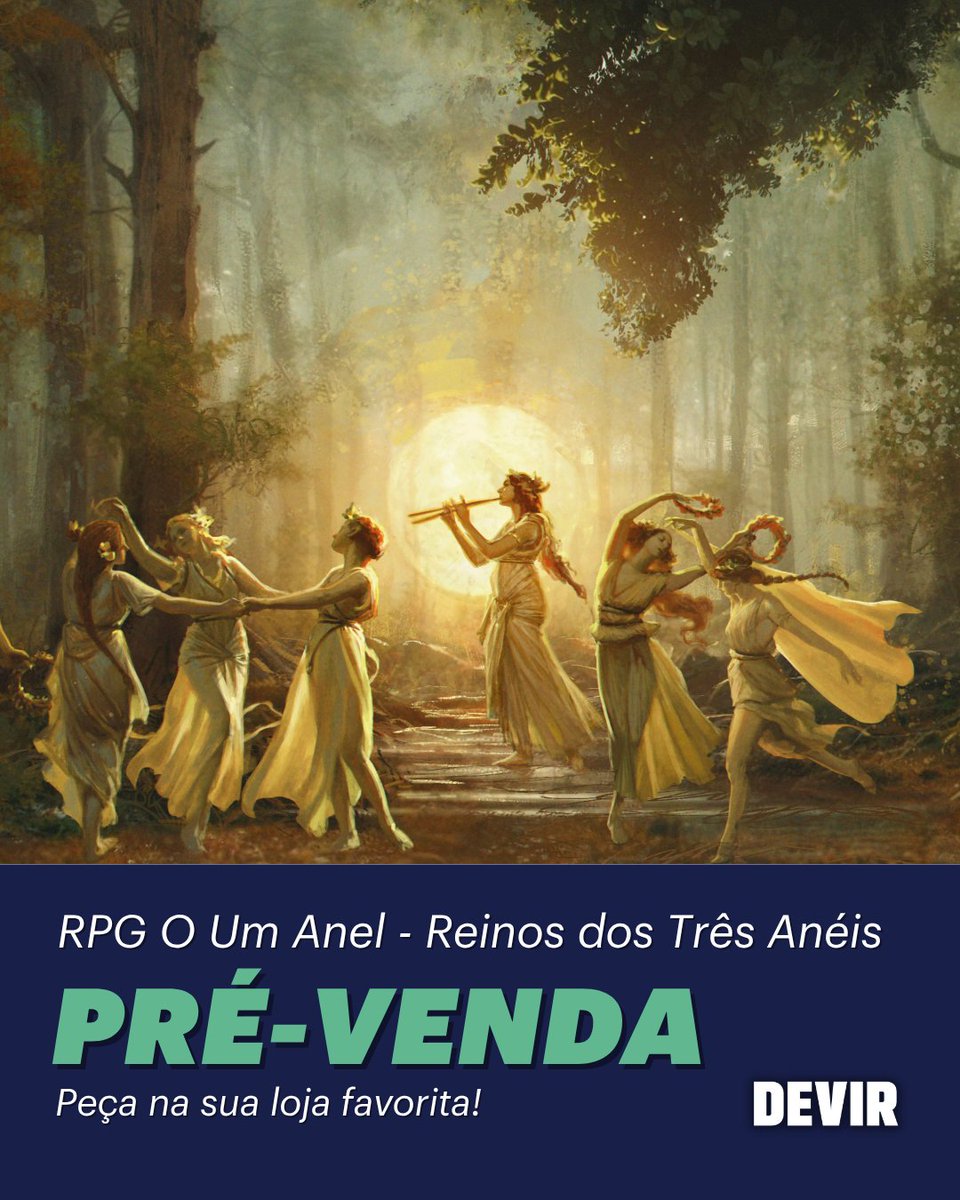DevirBrasil's tweet photo. A pré-venda de O Um Anel RPG – Reinos dos Três Anéis já começou.

Explore as terras élficas da Terra-média e descubra novos cenários, personagens, segredos e possibilidades para suas aventuras no universo de Tolkien.

🔗https://t.co/bLnawyZ4SP

#RPG #TerraMedia #Tolkien #Devir https://t.co/1nXKvnSNCS