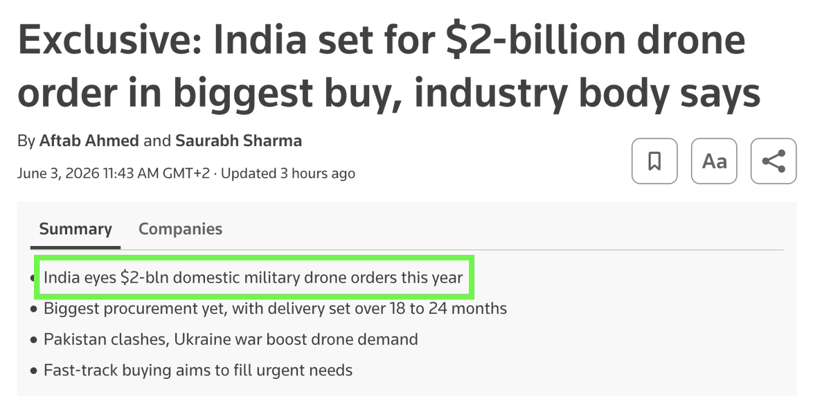 RickAndersenB's tweet photo. @himsinvestor @bodoxstocks I'm not sure if they will make purchases outside India or invest in $ONDAS. https://t.co/Ja3vfbdk9u