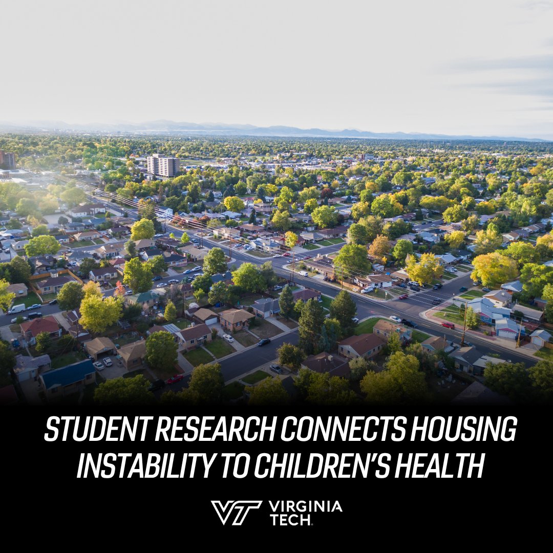 vtnews's tweet photo. New #VirginiaTech research findings show that housing instability serves as a strong predictor of increased adverse childhood experiences and a greater likelihood of negative long-term health outcomes. 🏠

🔗: https://t.co/jVl1h7zQxP https://t.co/rWsJwQhwam