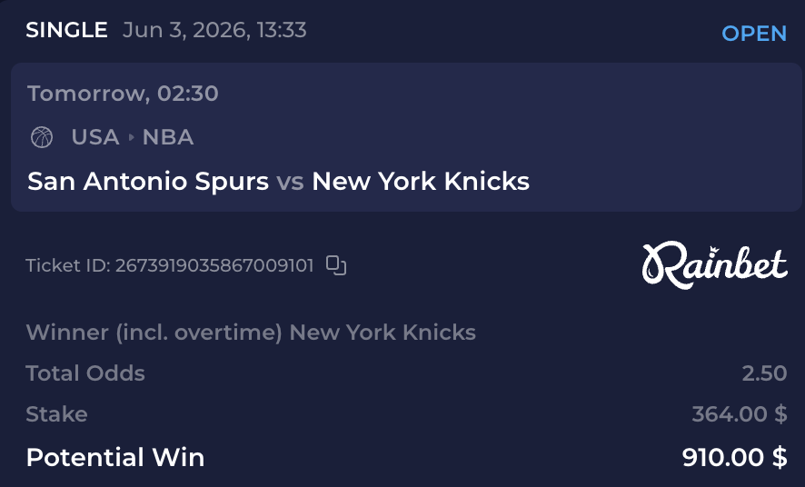 ClaviUpdates's tweet photo. Knicks over spurs game 1! 👀 https://t.co/2bWm5m1dgj