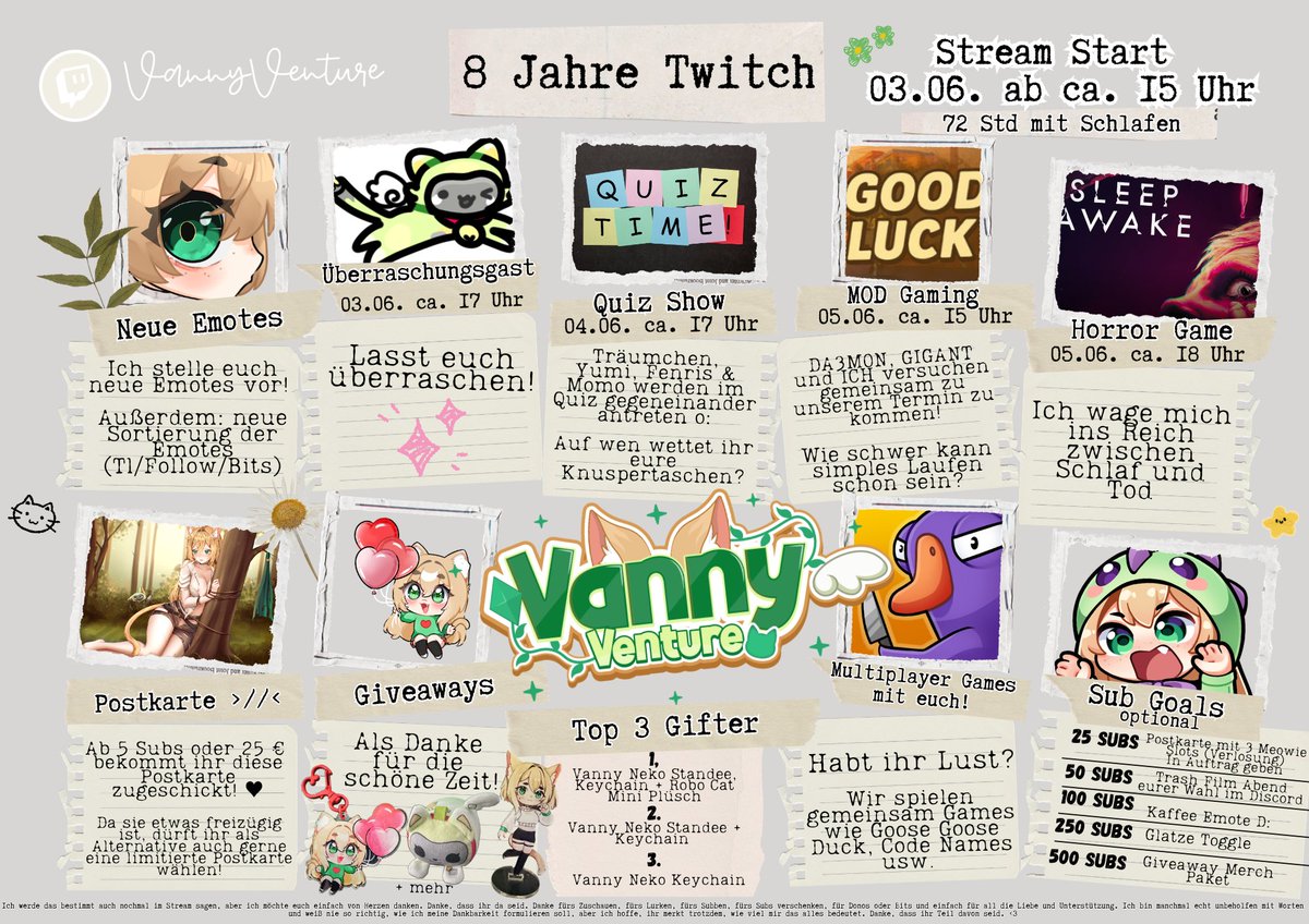 VannyVenture's tweet photo. Wir gehen live mit 72h Stream ♥

https://t.co/vTGVBlulqG https://t.co/QbSHo0iN4X