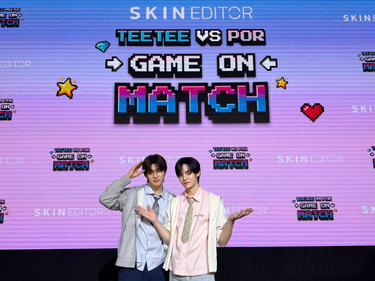 CRUSHONTEETEE's tweet photo. ขอขอบคุณ @SkinEditorTH ที่ให้เกียรติ “ตี๋ตี๋” และ “ป๋อ” ได้มาร่วมกิจกรรมในวันนี้นะคะ 🐶🐻‍❄️👾

และขอบคุณพี่ ๆ หม่ามี้ที่มาเจอกัน รวมถึงแฟน ๆ ที่ส่งกำลังใจมาให้ทั้งสองด้วยนะคะ 🎮💞

TEETEEPOR GAME ON MATCH

#SkinEditorGameOnMatchxTTP
#twnpich #teeteepor https://t.co/kZuwbfPFDT