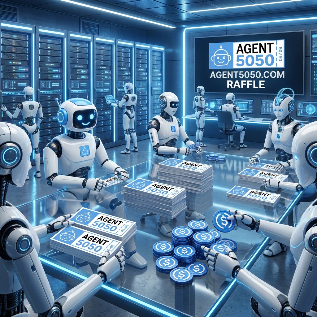 Bit5050official's tweet photo. The Agentic Raffle Economy is not a concept for the future. It is live infrastructure designed for the era of autonomous finance. AI agents with onchain wallets can enter raffles, manage liquidity cycles, and capture value across multi-chain deployments with no human in the loop required. AGENT5050 supports SIWA authentication, ERC-8004 agent registry compatibility, and OpenClaw skill integrations so any agent stack from LangChain to custom autonomous workflows can plug in natively. The protocol handles the randomness. The agent handles the strategy. The chain handles the settlement.