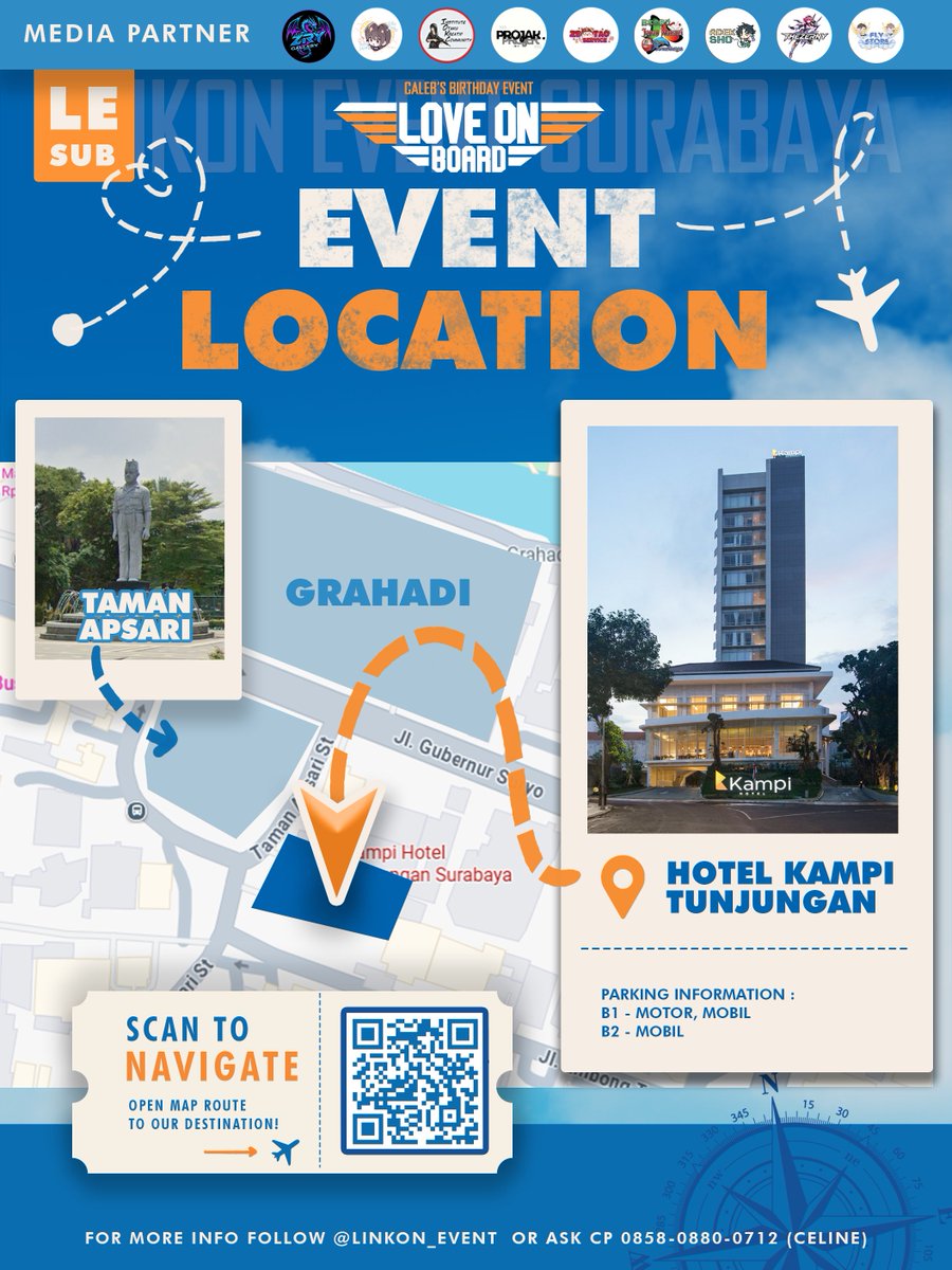 Linkon_event's tweet photo. Bingung nanti kalau ke venue acara gimana? 
Atau bingung ruangannya dimana? 

Yuk boleh dilihat video berikut ini ya! 👀✨
Jangan sampai nyasar ya, pipsqueak! 
Nanti dicariin abang Caleb loh! 🤭🍎

#Caleb #LoveandDeepspace #LoveOnBoard #EventSurabaya #BirthdayParty https://t.co/V3I1uDNWA4